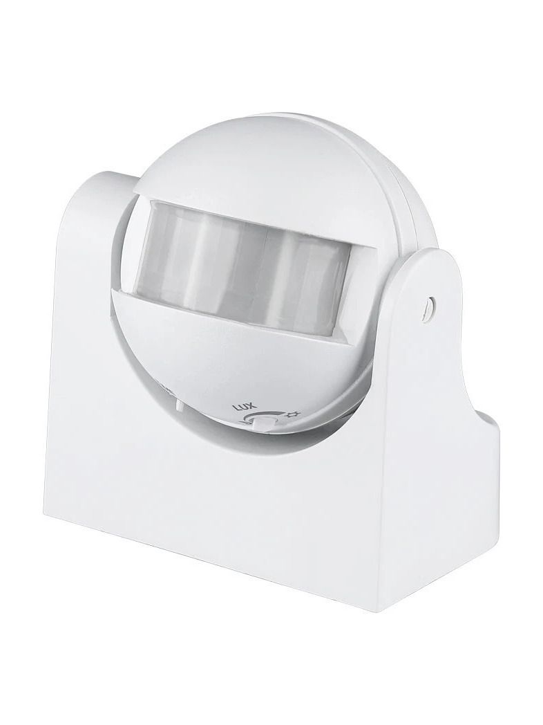 Weißer Infrarot-Bewegungsmelder mit manueller Übersteuerung und IP44-Schutzart - Max. 300W LED