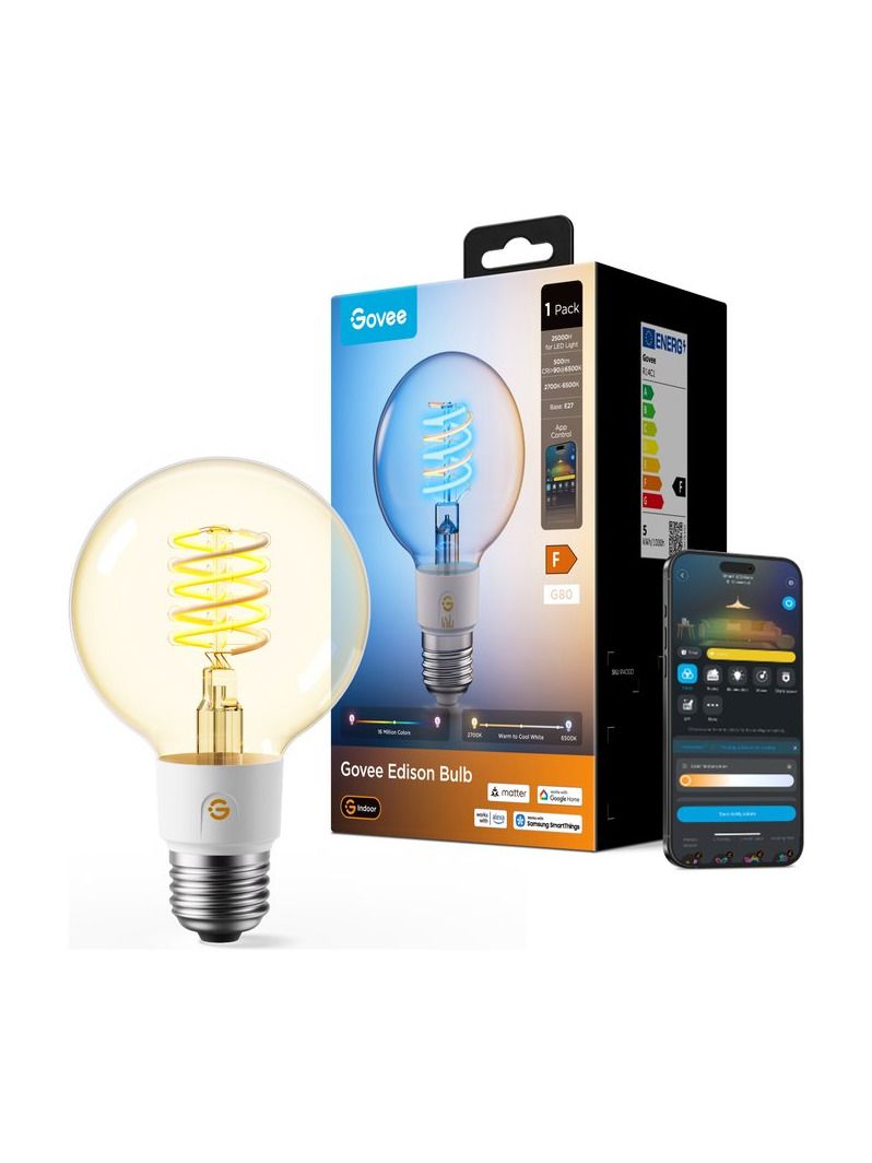 Govee - E27 Smart Edison G80 Bulb 500 lm