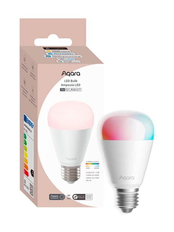 Aqara - E27 LED-Leuchtmittel T2 - RGB+CCT - Farbwechsel-LED-Leuchtmittel