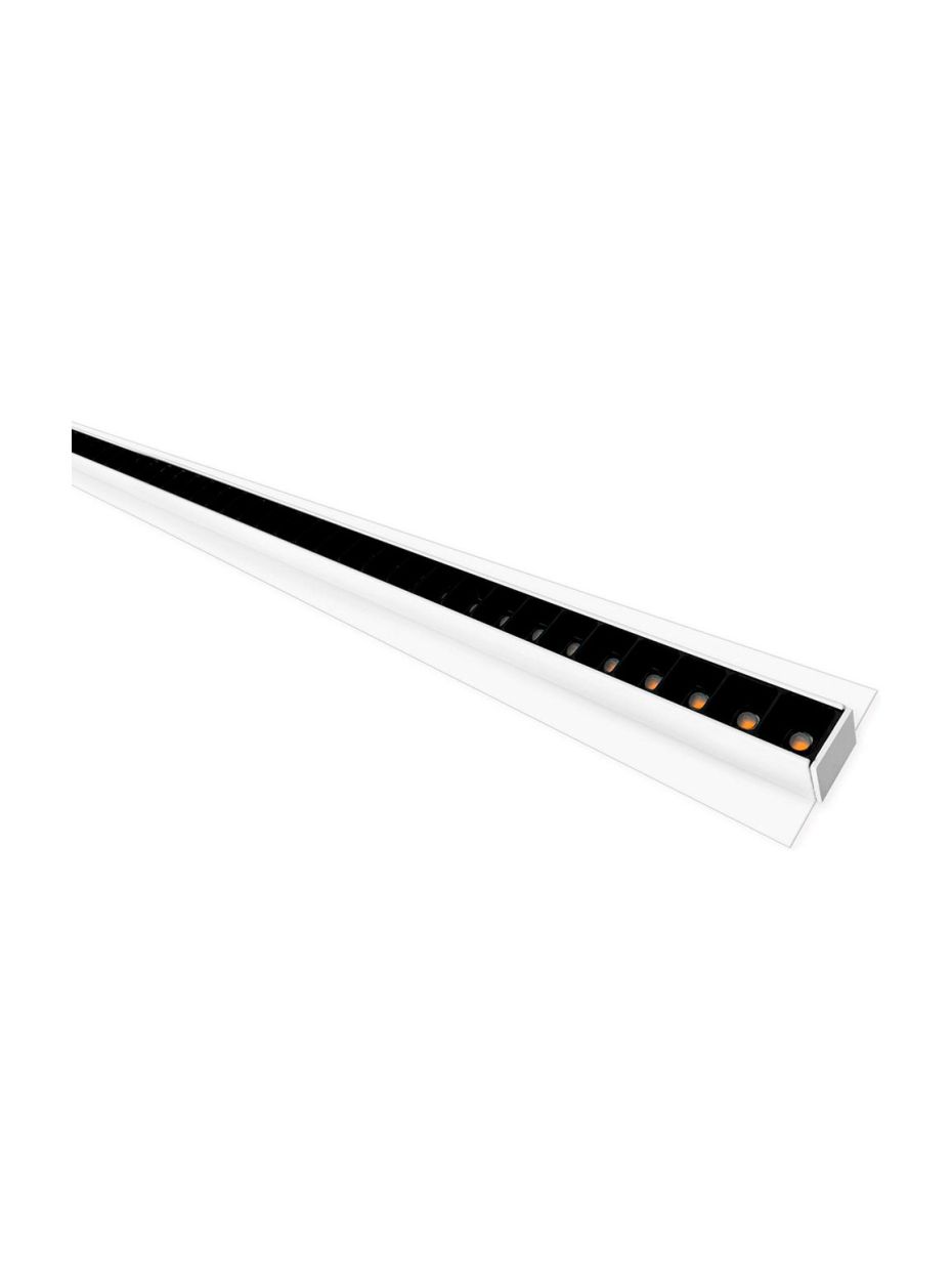 HiluX - Troldtekt LED-Schiene UGR<16 - 120 cm - 36W - 4000K - CRI90 - 25 mm Platte - Weiß/Schwarz