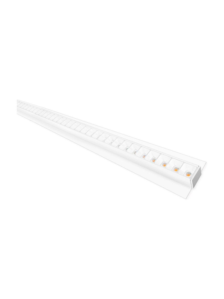 HiluX - Troldtekt LED-Schiene UGR<19 - 120 cm - 36W - 3000K - CRI90 - 35 mm Platte - Weiß/Weiß
