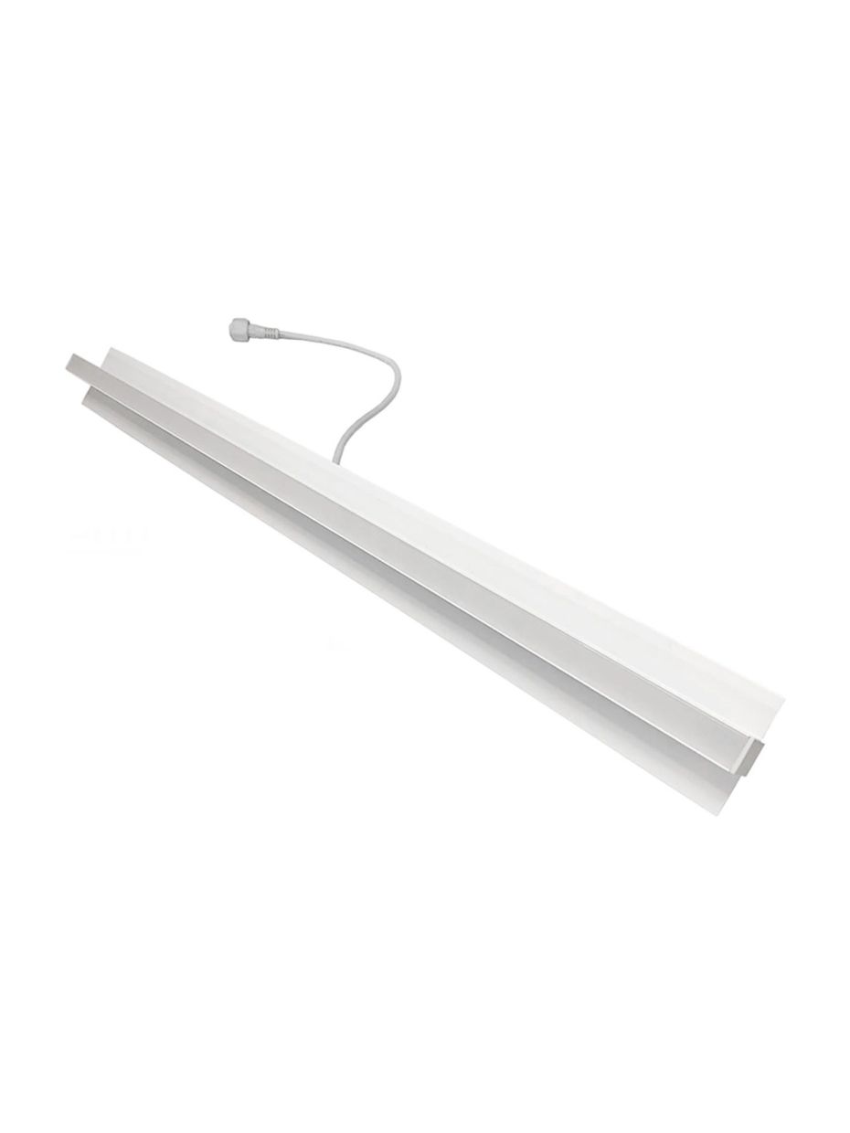 HiluX - Troldtekt LED-Schiene opal - 60 cm - 22W - 4000K - CRI90 - IP44 - Bündigeinbau - Weiß