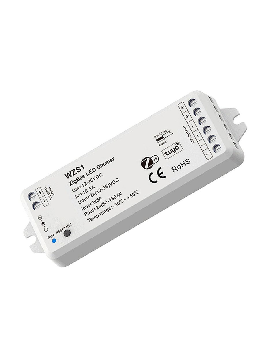 HiluX - Zigbee 3.0 LED-Dimmer - 1-Kanal - 12-36V DC - 5A - Tuya und Philips Hue