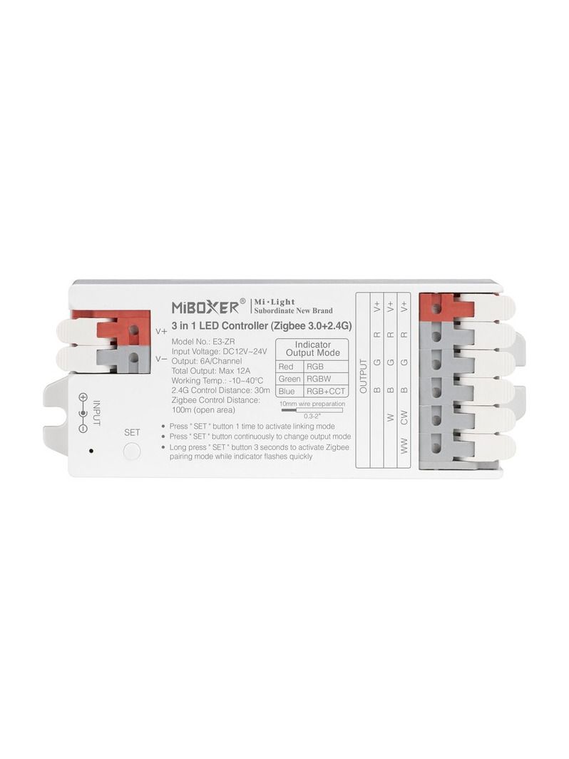 Miboxer - LED-Controller - 3-in-1 - RGB-CCT - DC12/24V - Zigbee 3.0