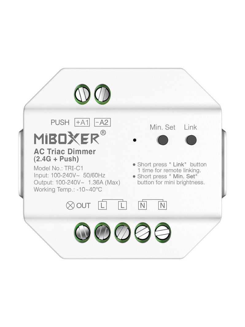 Miboxer - Dimmer - AC - TRIAC - 300W - 230V - RF