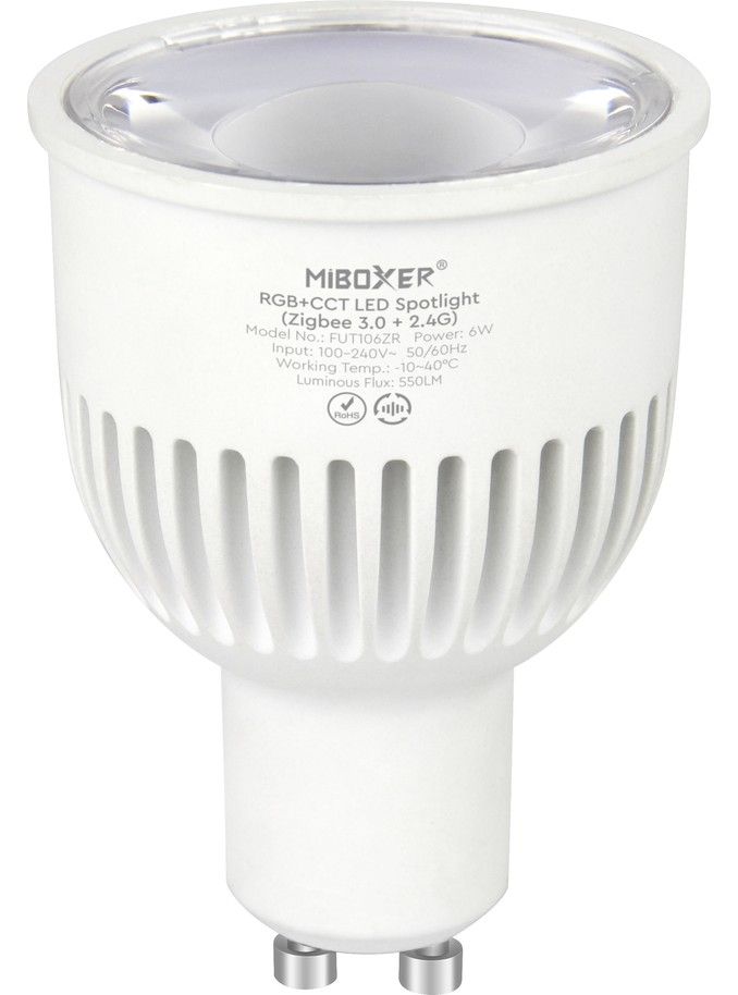 Miboxer - LED-Leuchtmittel GU10 - 6W - RGB-CCT - 570lm - Zigbee 3.0