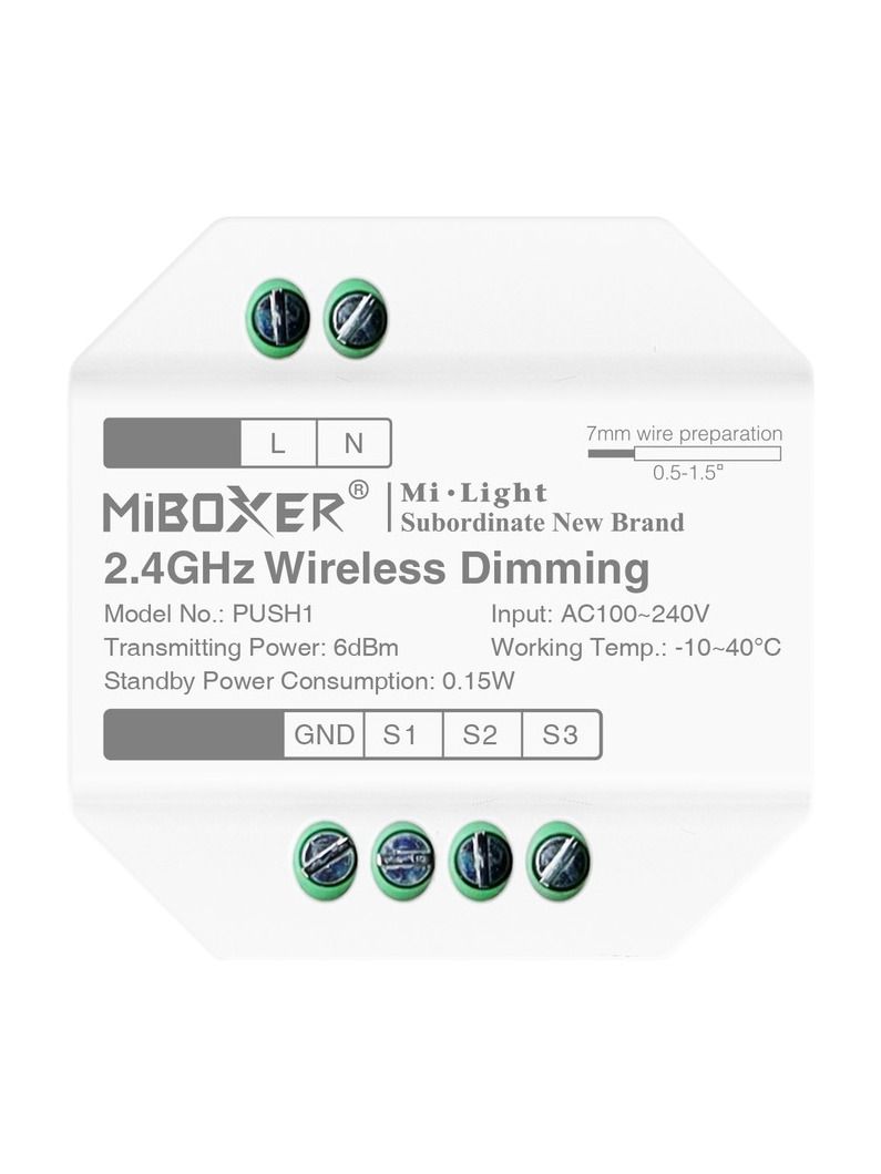 Miboxer - LED-Controller - 2.4GHz RF (PUSH1)