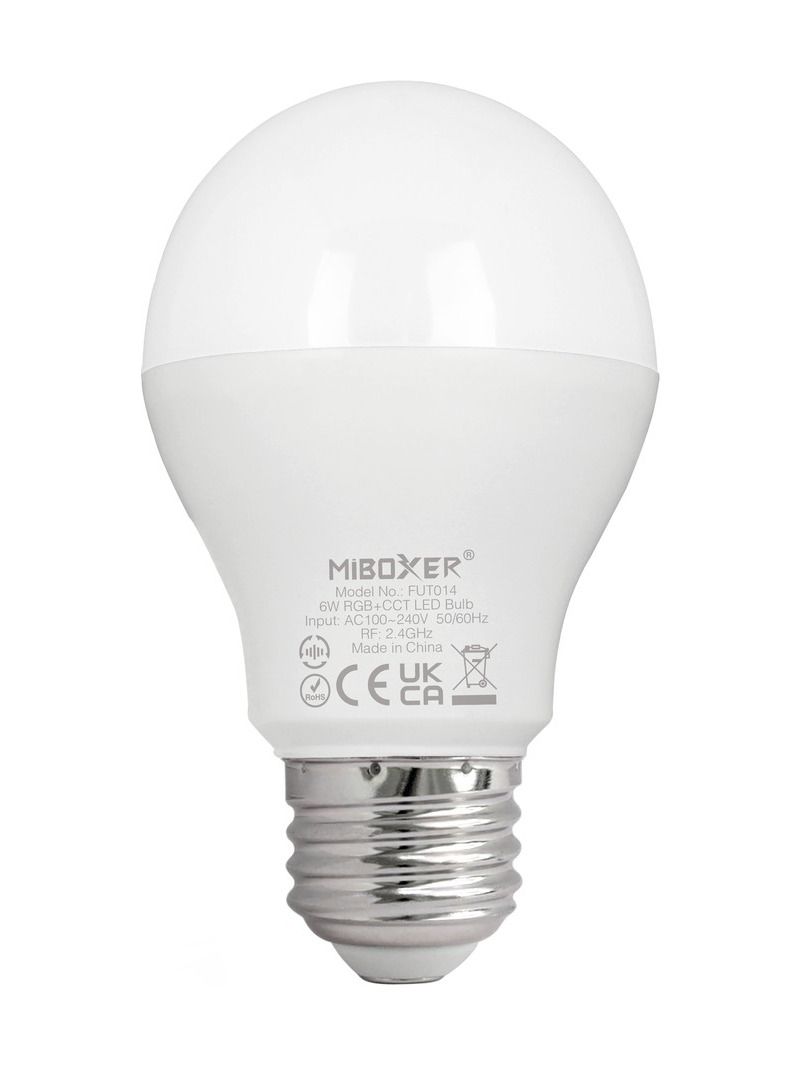 Miboxer - LED-Leuchtmittel E27 - 6W - RGB-CCT - WiFi