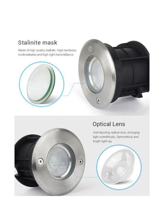 Miboxer - Bodeneinbaustrahler - 4,1W - RGB-CCT - WLAN - IP68 - 24V