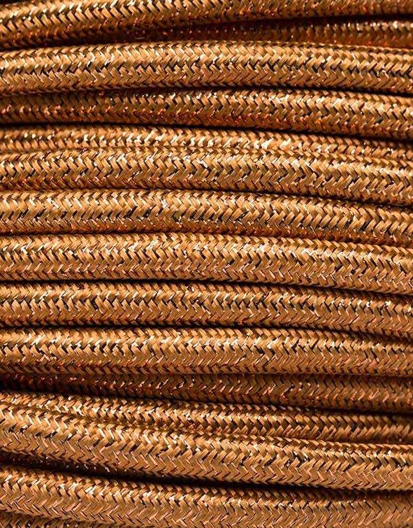 Goldenes Glitzer-Textilkabel
