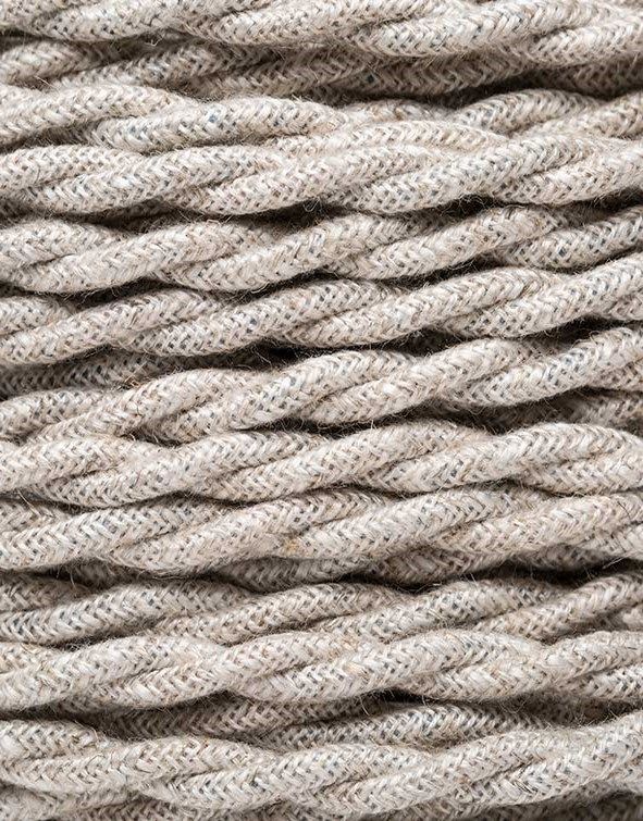 Beige meliertes gedrehtes Textilkabel