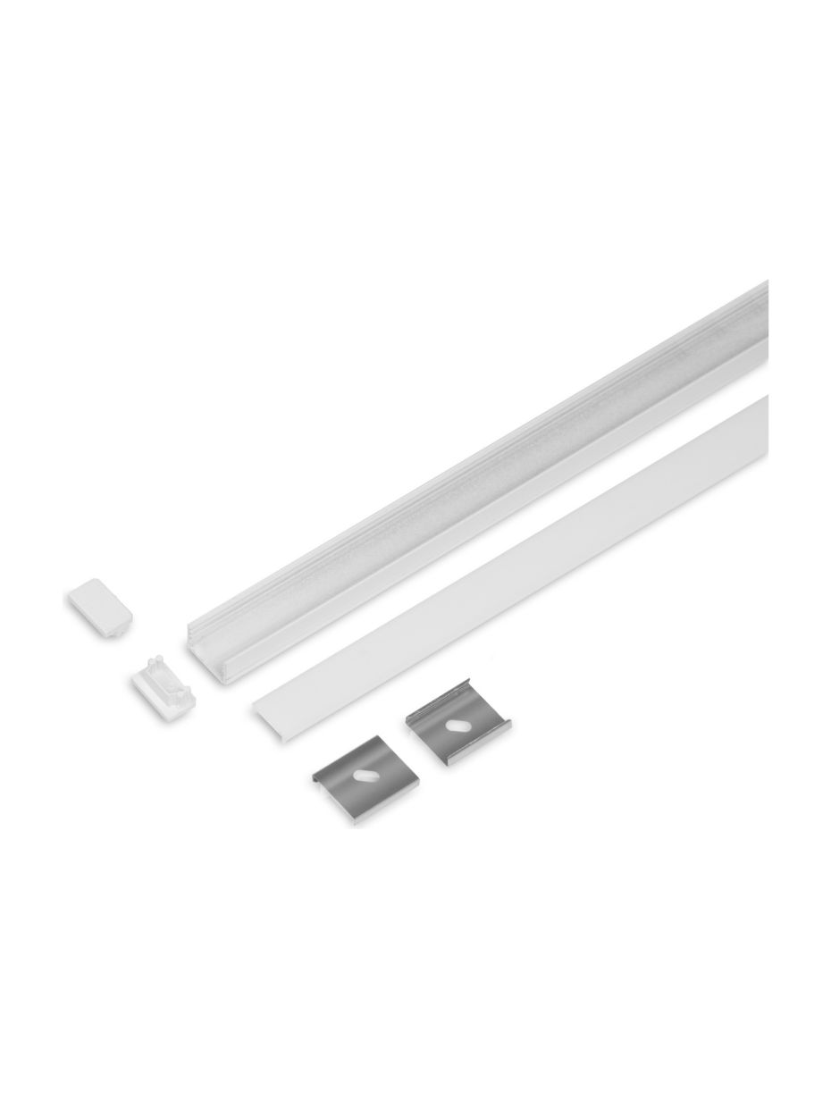 Aluminiumprofil - Model U - 14,6mm LED-Streifen - Weiß