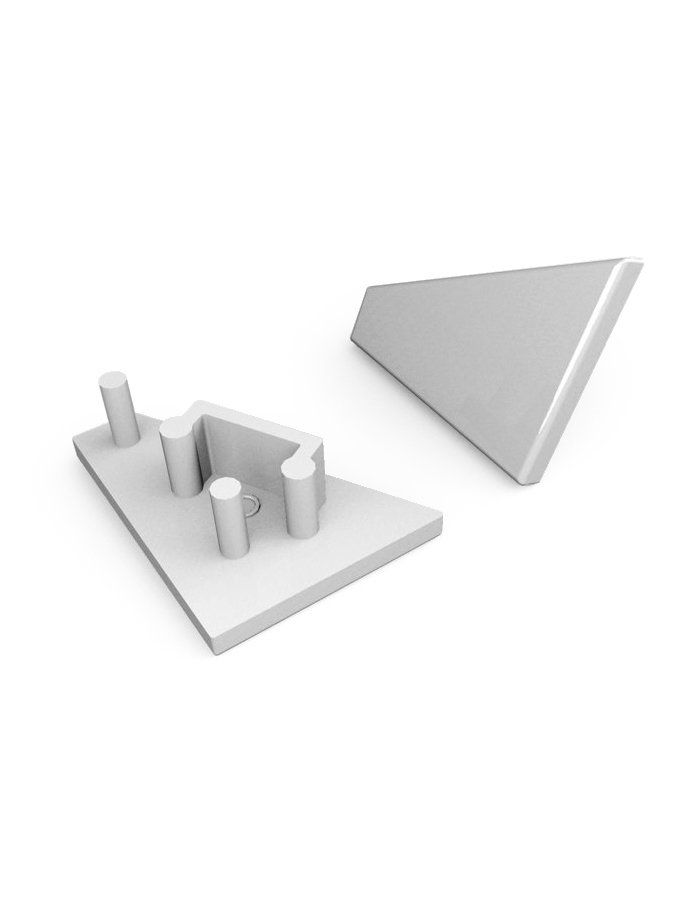 Endkappen für CORNER10 Gen2 - Silber - 20 Stk.