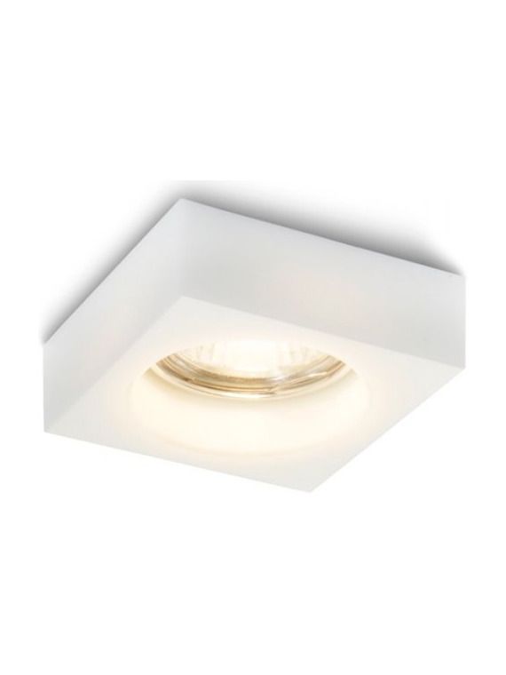 Rendl - BIANCA SQ - Quadratischer Strahler in Opal - Opalglas