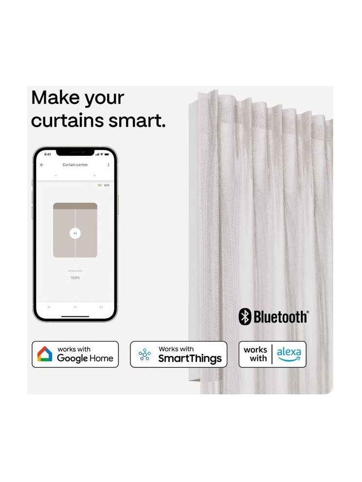 MotionBlinds Smart Curtain Rail Central opening 200cm