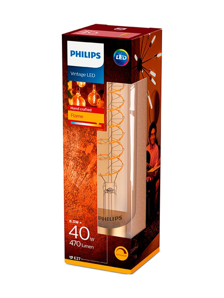 E27 - Philips Vintage LED Giant Röhrenlampe 6,5 W - 470 lm