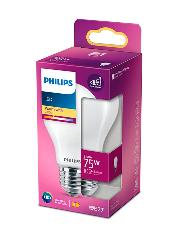 E27 - Philips LED-Leuchtmittel - Matt - 8,5W - 1055lm
