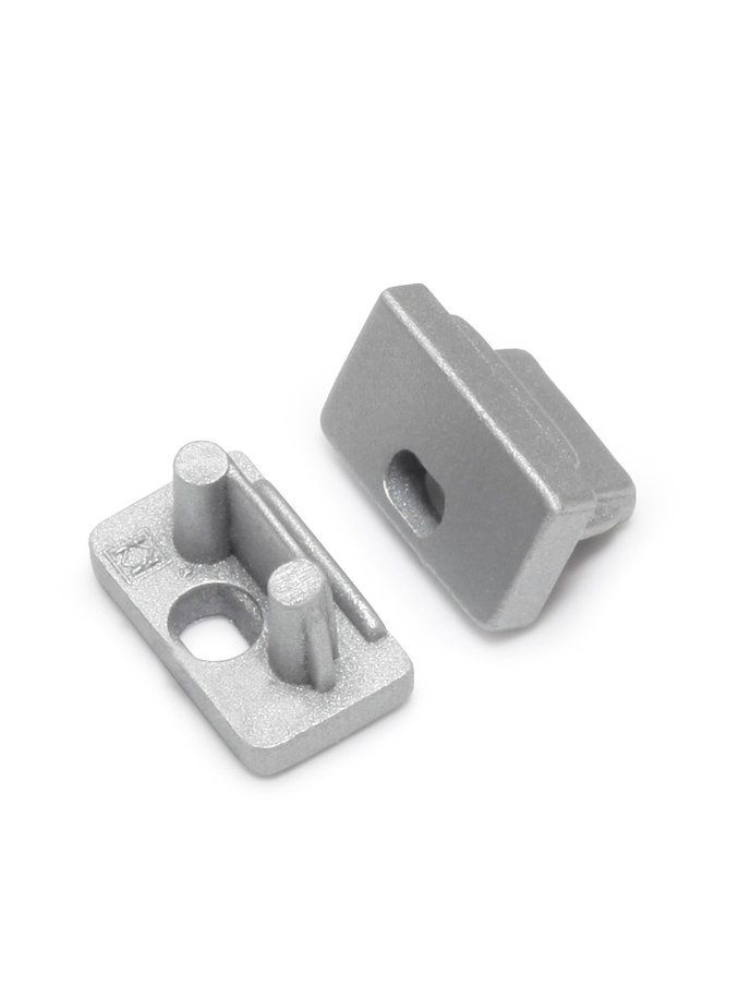 Endkappen für SLIM8 - Silber m. Loch - 20 Stk