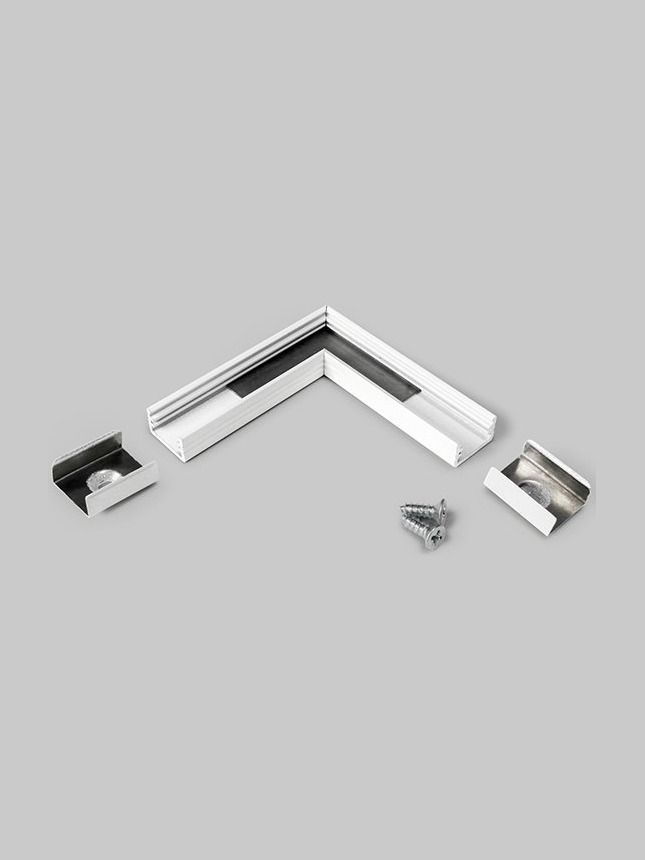 Winkel für LED-Profil SLIM8 - 90° - Weiß