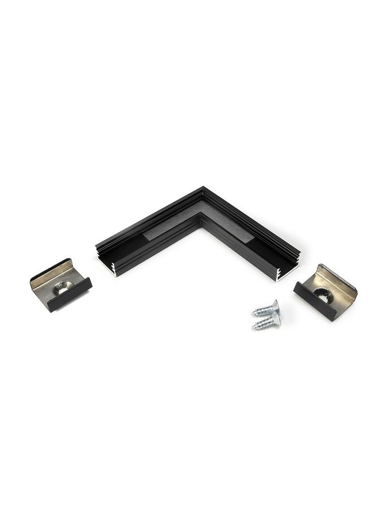 Winkel für LED-Profil SLIM8 - 90° - Schwarz