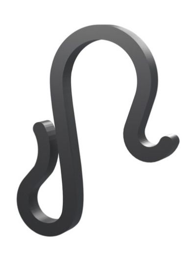Lichterketten-Clips – Dachrinnenhaken für Weihnachtsbeleuchtung und Lichterketten - 15mm - Schwarz - 20 Stk.