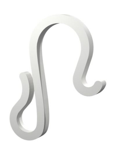 Lichterketten-Clips – Dachrinnenhaken für Weihnachtsbeleuchtung und Lichterketten - 15mm - Weiß - 20 Stk.