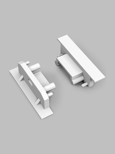Endkappen für GROOVE14 Gen2 SQ - Weiß m. Loch - 20 Stk.