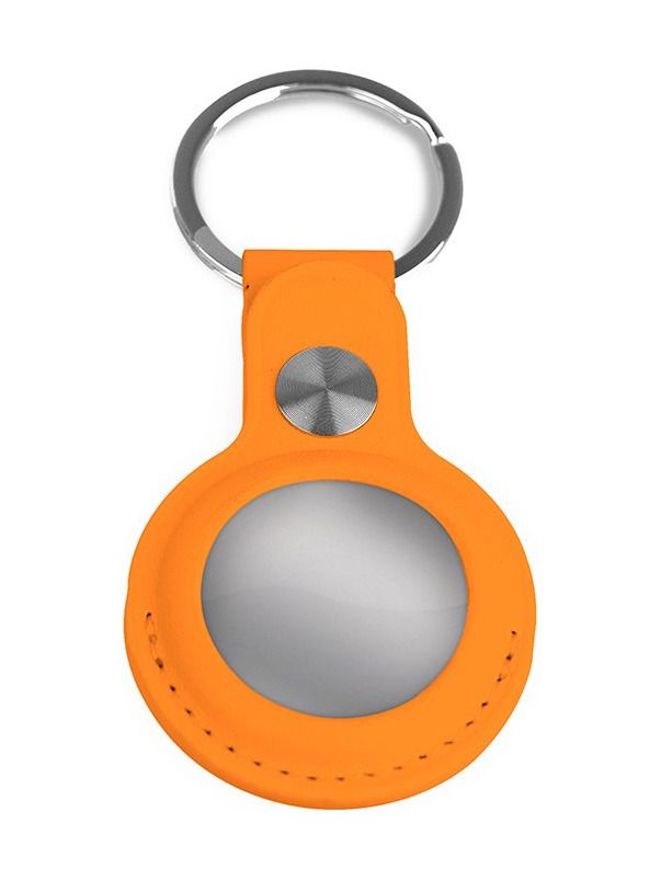 Airtag-Schlüsselanhänger - Leder - Orange