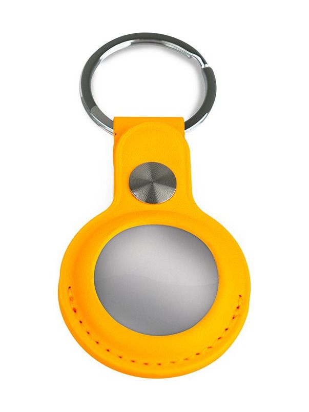 Airtag-Schlüsselanhänger - Leder - Gelb
