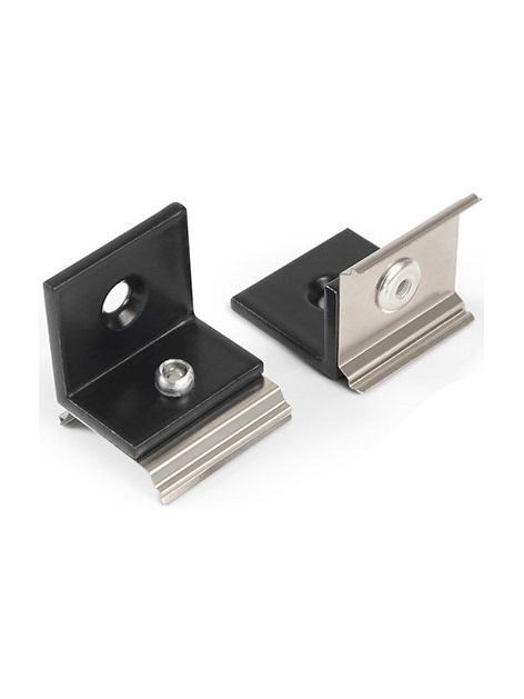 Halterung für LED-Profil - Model U5 - Schwarz - 20 Stk.