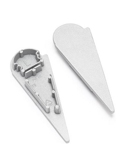Endkappen für WALLE12 D - Silber - 20 Stk