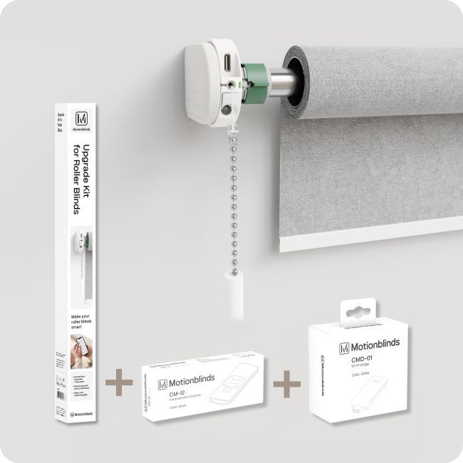 MotionBlinds - Upgrade Kit Starterkit (Roller Blinds + Bridge + 1C Remote) – Alles-in-einem-Nachrüstung