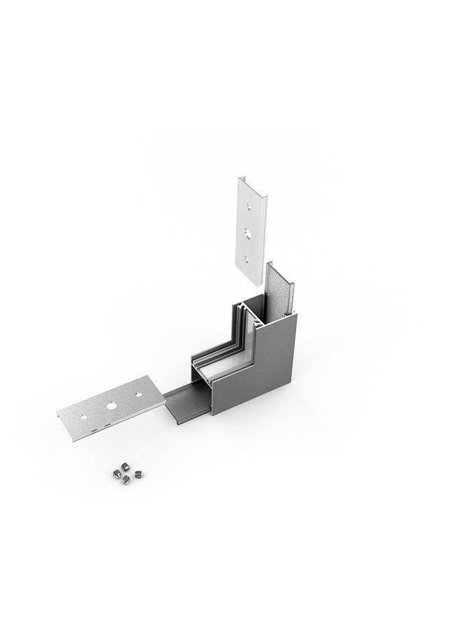 Winkel für LED-Profil LINEA20 - 270° - Eloxiert - Stehend
