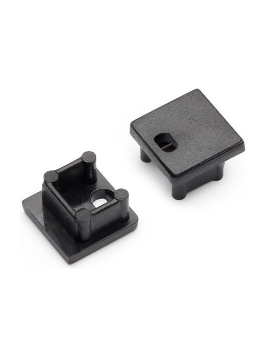 Endkappen für SMART10 - Schwarz m. Loch - 20 Stk.