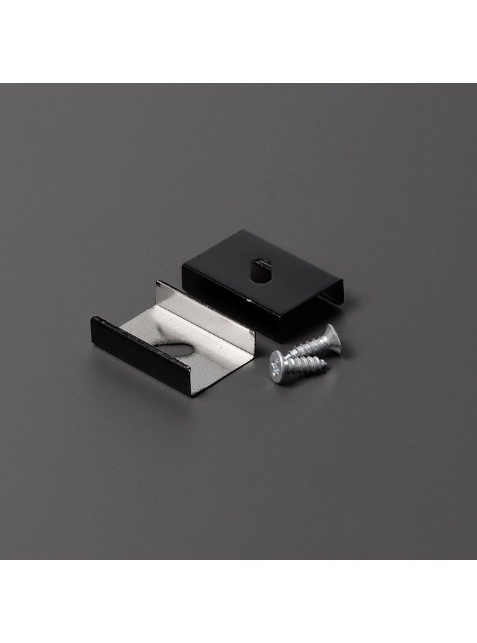 Halterung für LED-Profil - Model S - Schwarz - 20 Stk.