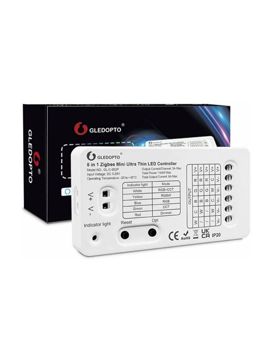 Gledopto - 5-in-1 Mini-Controller - Hue-kompatibel - RGB+CCT
