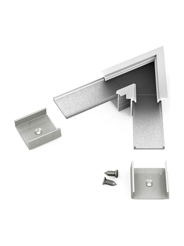 Winkel für LED-Profil LINEA-IN20 - 60° - Eloxiert