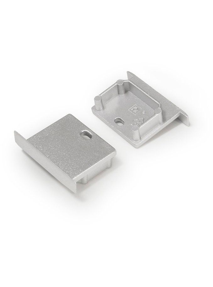 Endkappen für LINEA-IN20 - Silber mit Loch - 20 Stk.