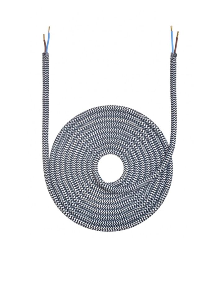 Halo Design - Textilkabel - 3 Meter - Schwarz/Weiß