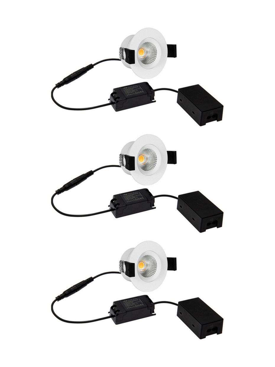 HiluX D3 Tilt360 3er-Pack - Full Spectrum LED-Einbaustrahler - Ra97 - 2700K - Weiß