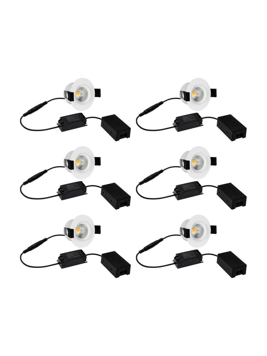 HiluX D3 Tilt360 6er-Pack - Full Spectrum LED-Einbaustrahler - Ra97 - 2700 K - Weiß