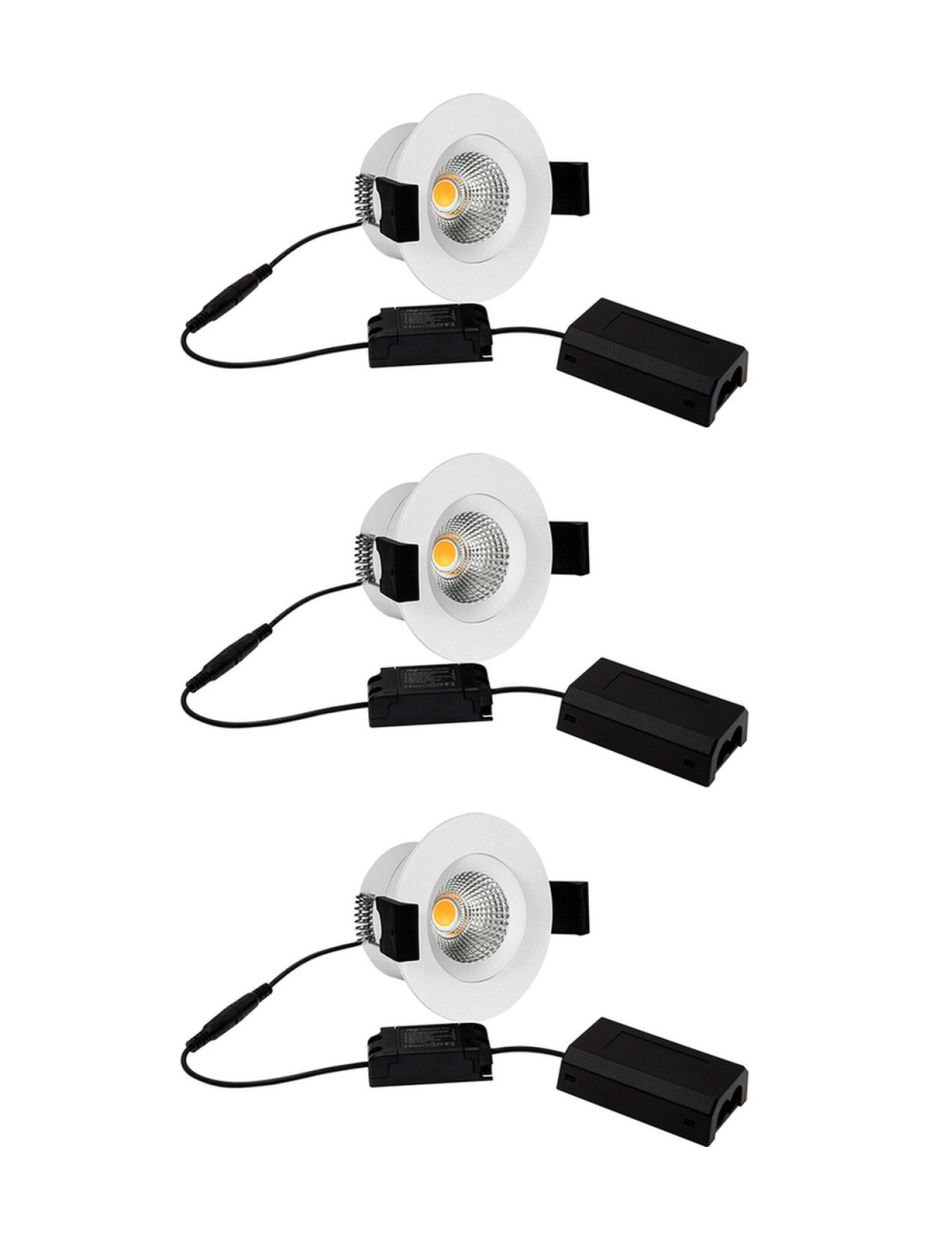HiluX D8 Tilt360 3er-Pack - Full Spectrum LED-Einbaustrahler - Ra97 - 2700K - Weiß