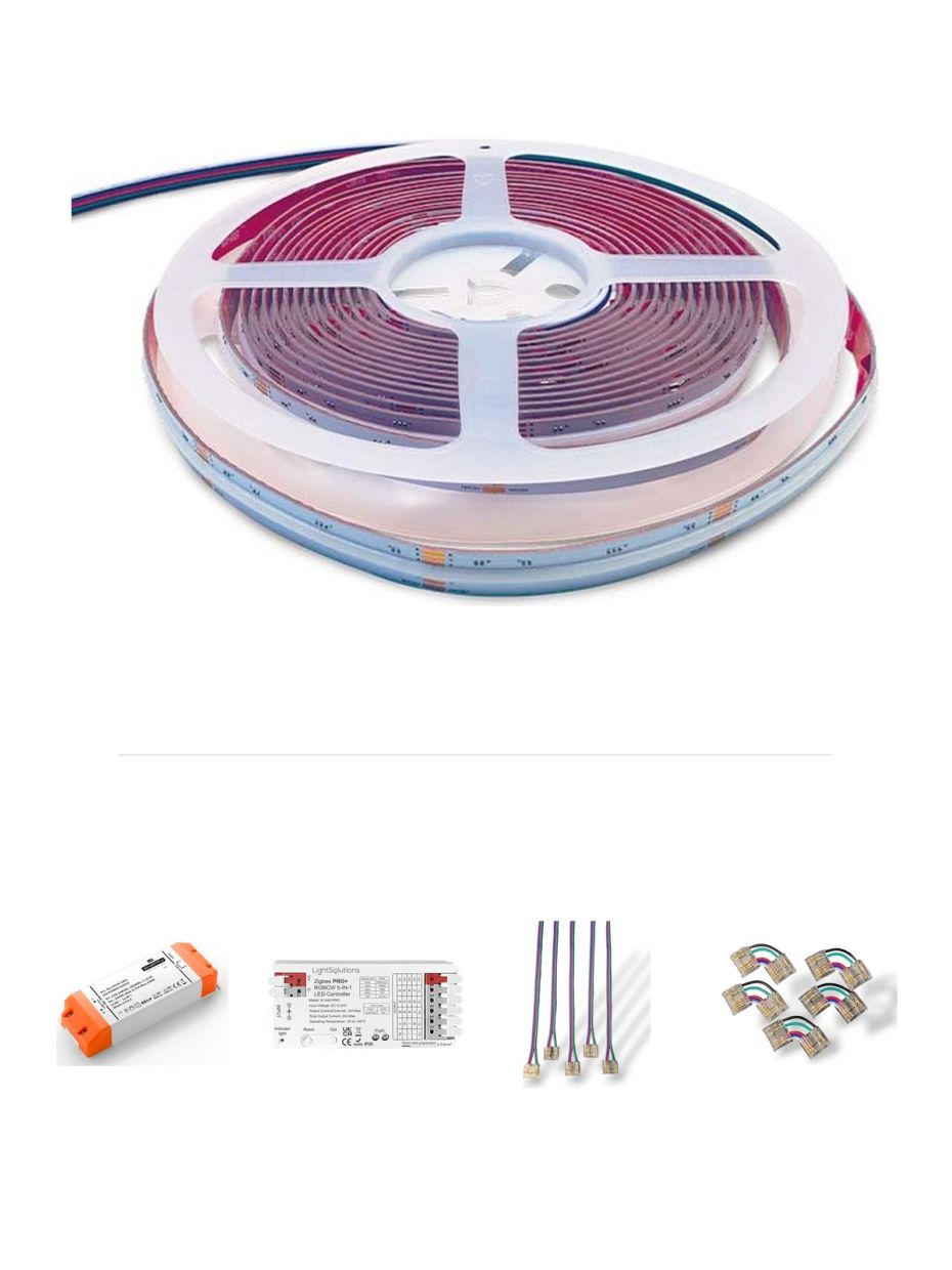 HiluX ZigBee LED-Streifen RGBW - 5m - Komplettset
