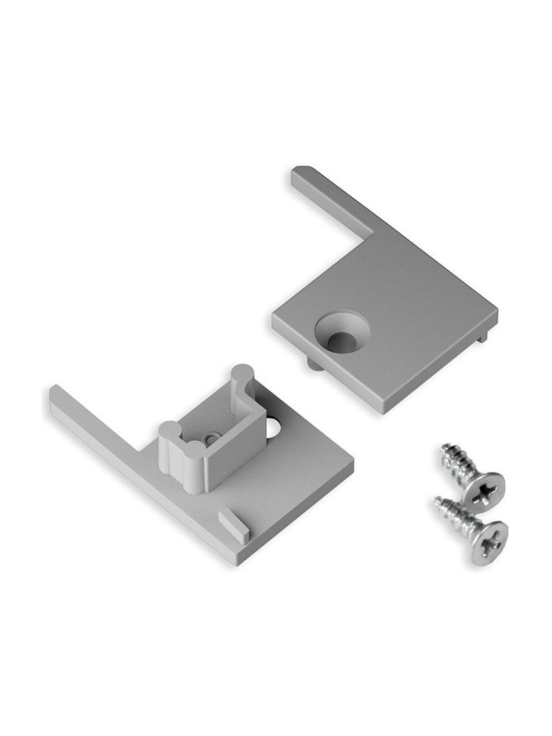 Endkappe für UP-TILE10 - Grau - 20 Stk