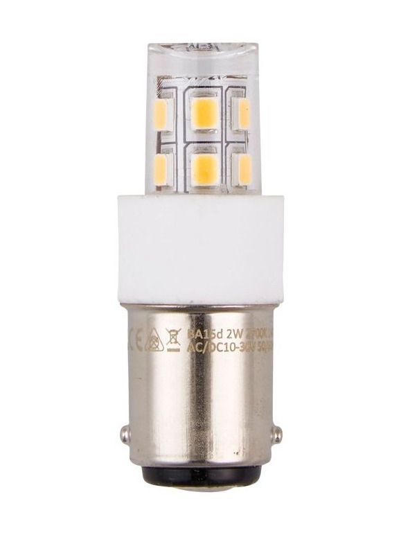 Ba15d - SPL Tubular VR 10-30V - Klar - 200lm - 3000K - CRI 80
