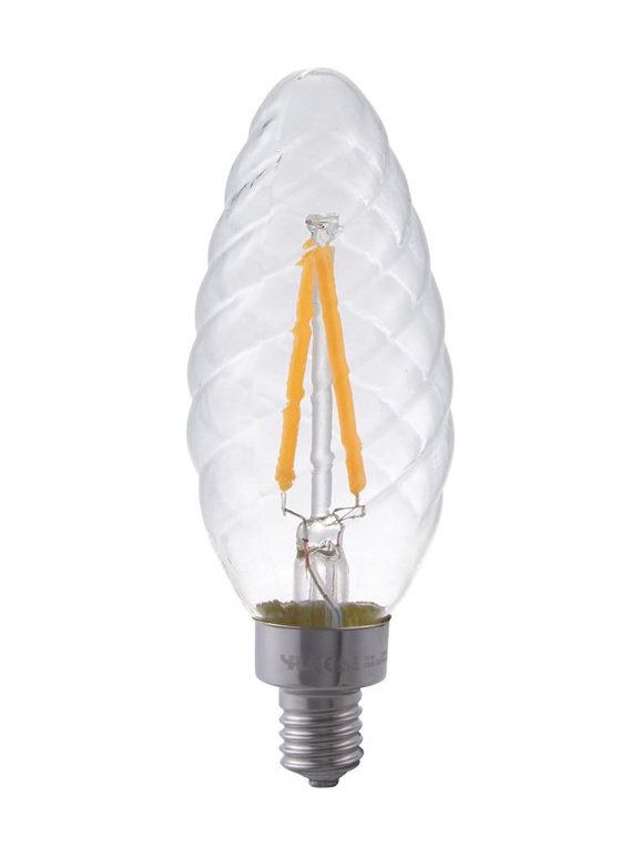 E14 - SPL Twisted Candle - Klar - 120lm - 2200K - CRI 95 - Dimmbar