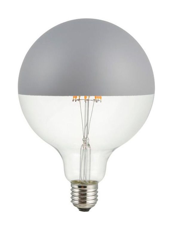 E27 - SPL Premium Topspiegel-Globe - Grau - Ø:125mm - 2500K - CRI 93 - Dimmbar