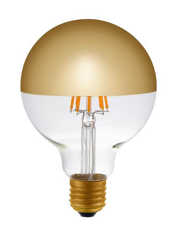 E27 - SPL Premium Topspiegel-Globe - Amber - Ø:95mm - 2500K - CRI 93 - Dimmbar