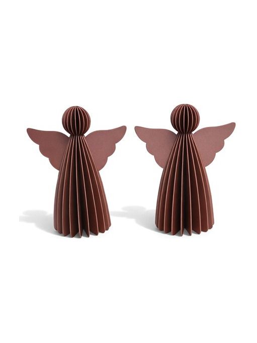 Mumi3D - Weihnachtsanhänger - Engel - 6 cm - Rot - 2 Stk.