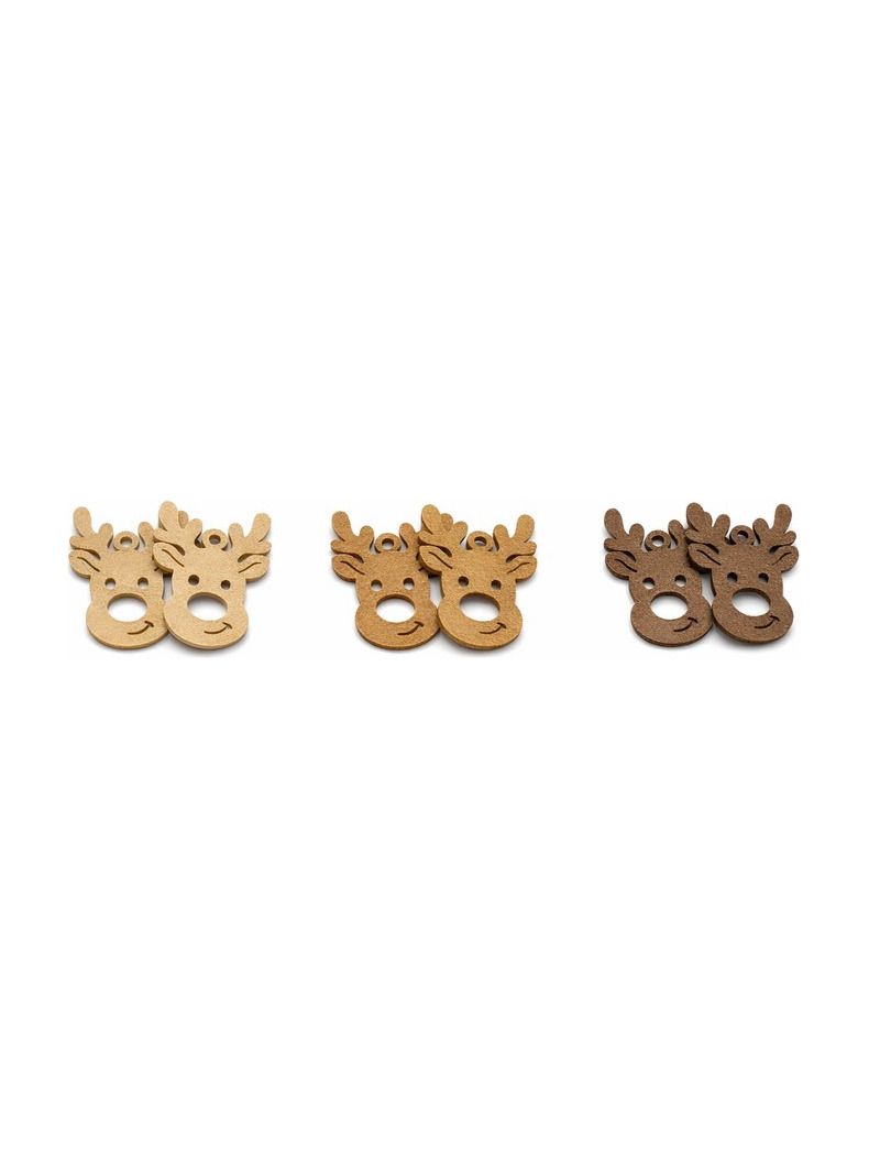 Mumi3D - Geschenkanhänger - Rentiere - 6 Stk.